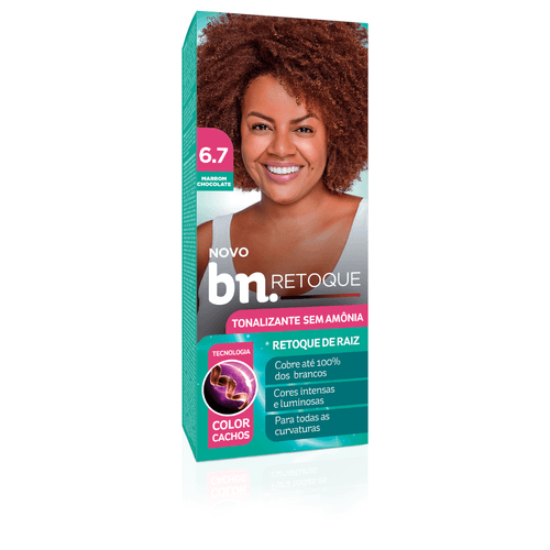 Tonalizante Marrom Chocolate 6.7 Sem Amônia 90g | bn.Cachos